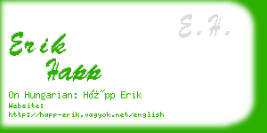 erik happ business card